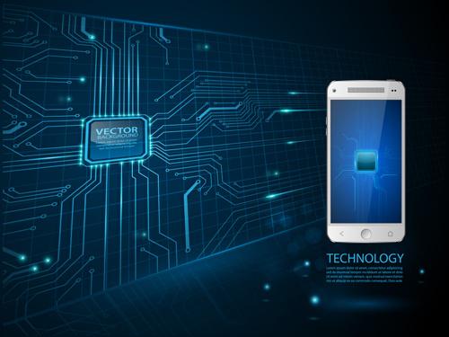 technology concept template background vector