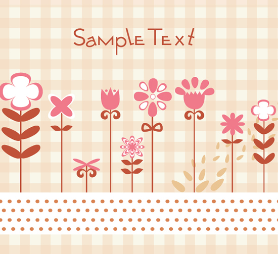 cartoon cute birds background set vector