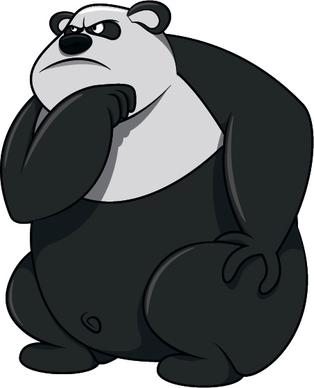 cute cartoon panda desgin vector