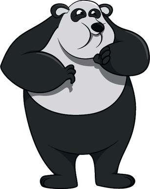 cute cartoon panda desgin vector