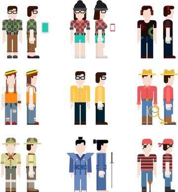 vector people cartoon styles