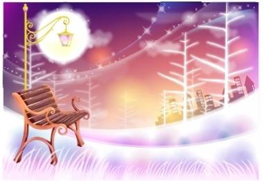 dream winter art background vector