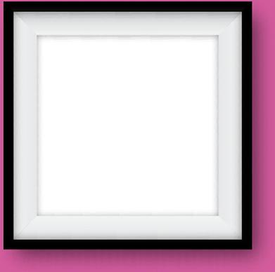 black border photo frame vector set