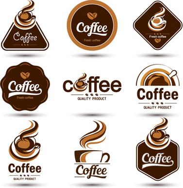 original design coffee labels vector