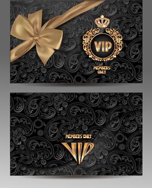 luxurious vip gold card vectors