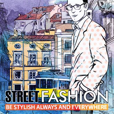 street stylish everywhere hand drawing background vector