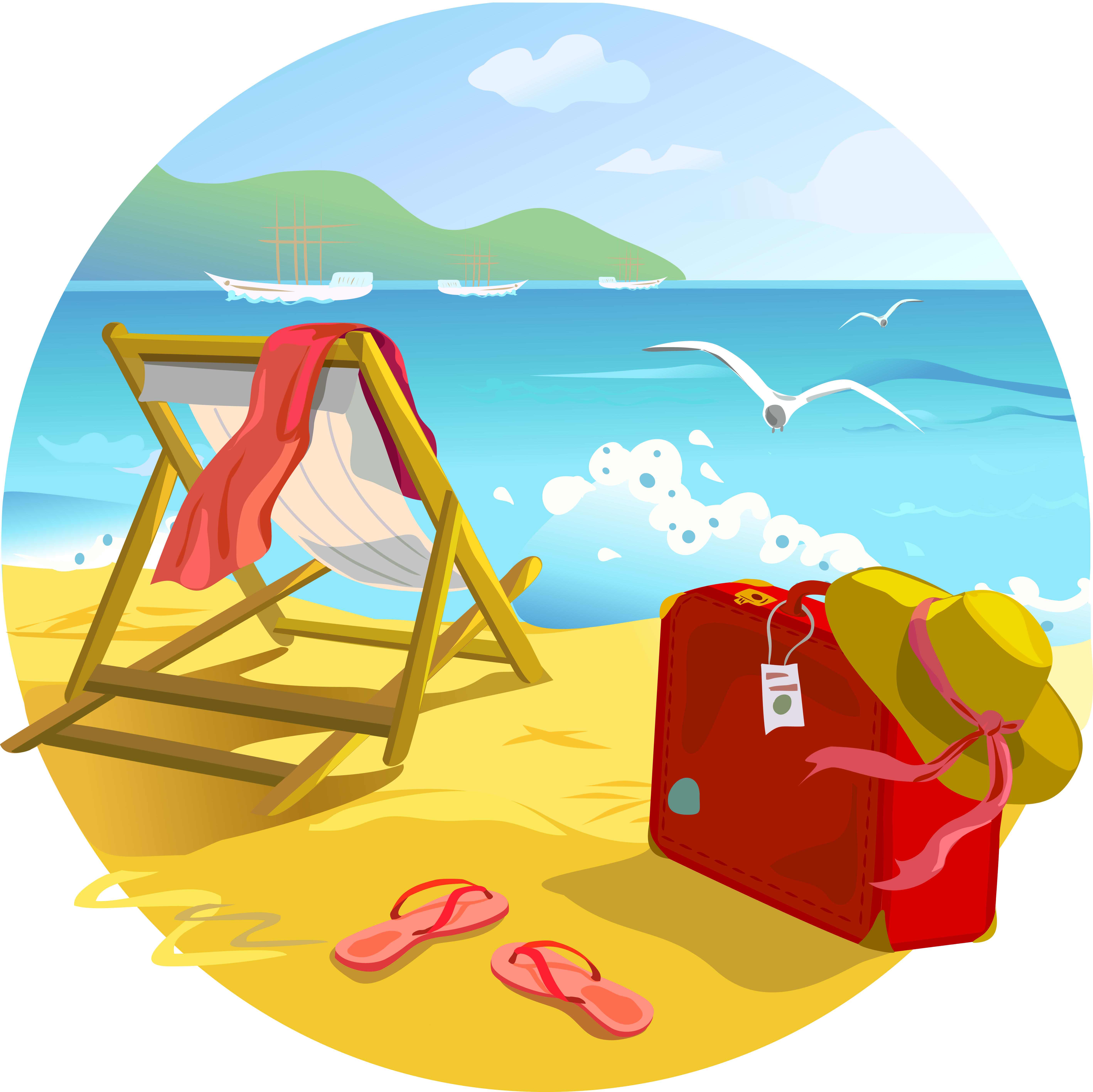 shining summer beach background vector