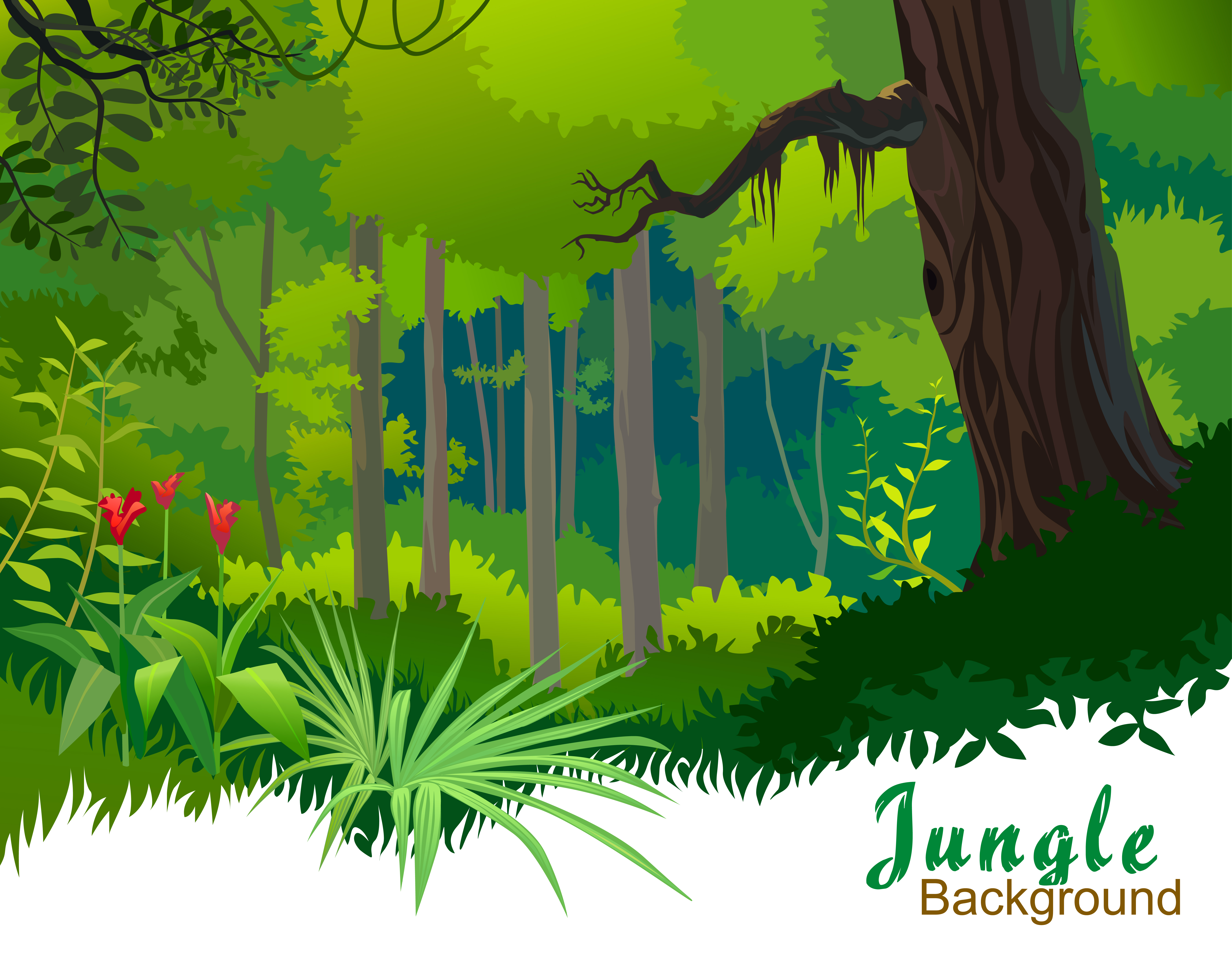 natural cartoon landscapes background vector