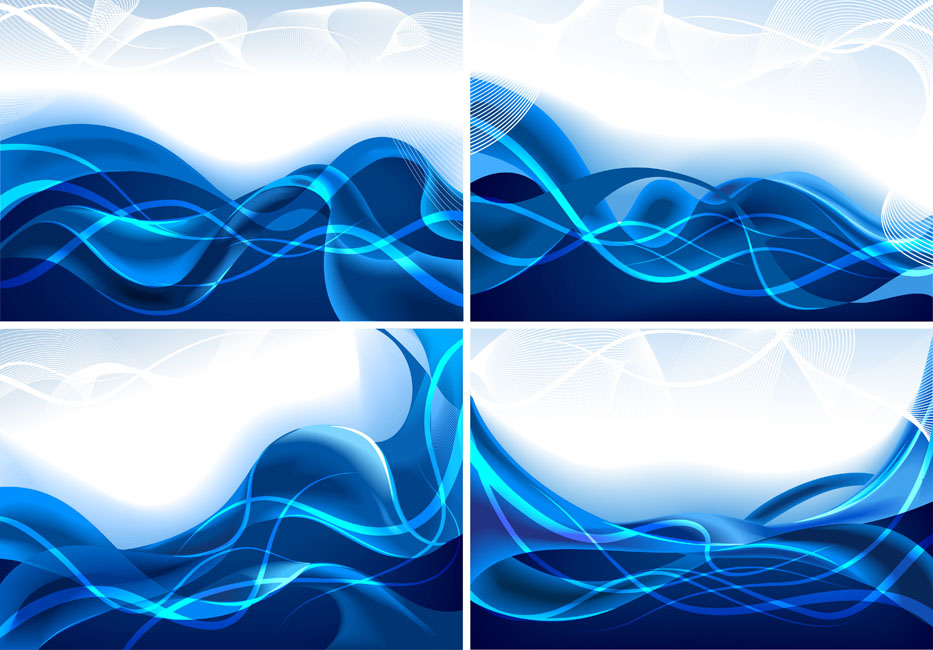 dynamic wavy lines blue background graphics vector