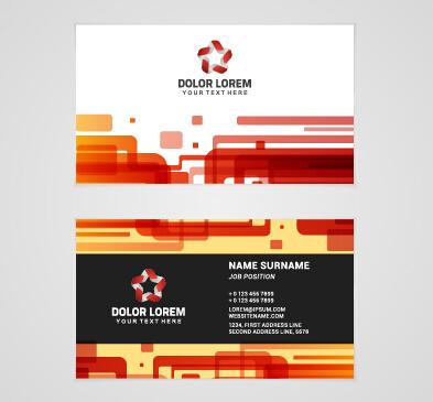 template company business cards set vector