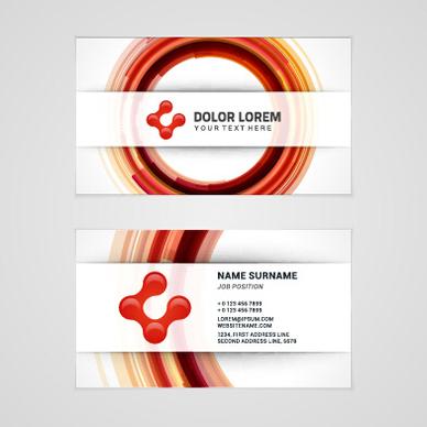 template company business cards set vector