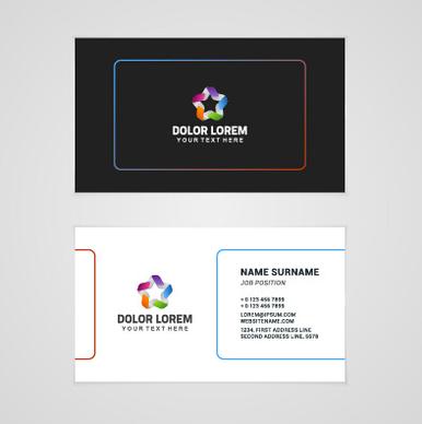 template company business cards set vector