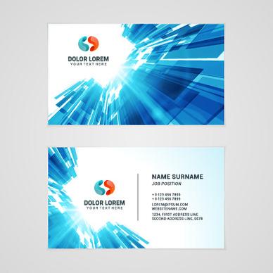 template company business cards set vector