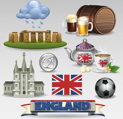 vector great britain design elements set