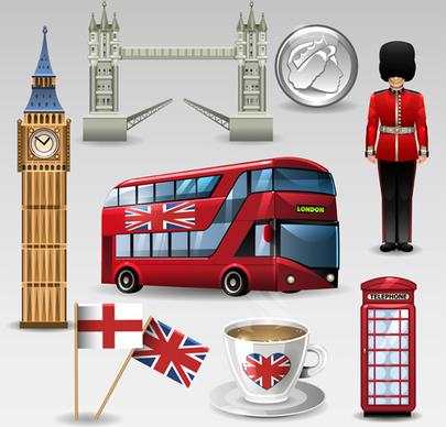 vector great britain design elements set