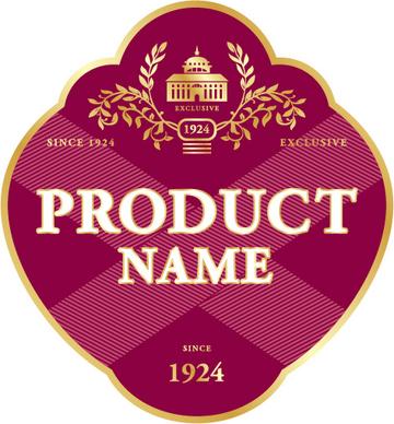 wine label vintage design vector set