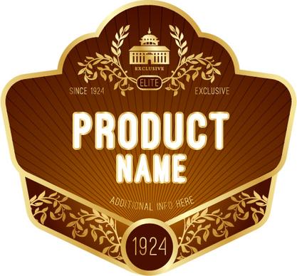 wine label vintage design vector set