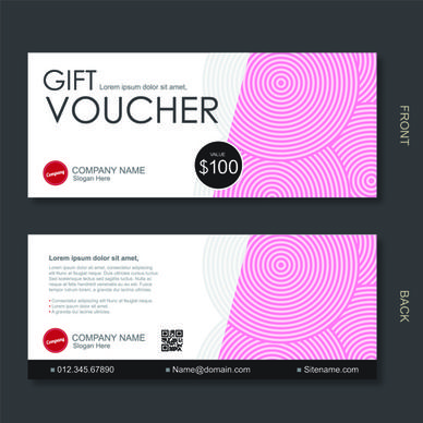 cash gift voucher creative vector