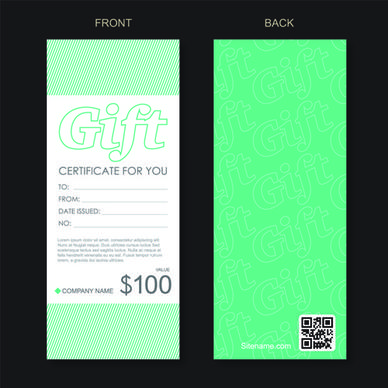 cash gift voucher creative vector