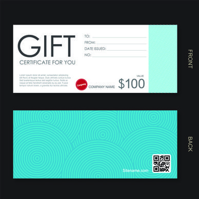 cash gift voucher creative vector