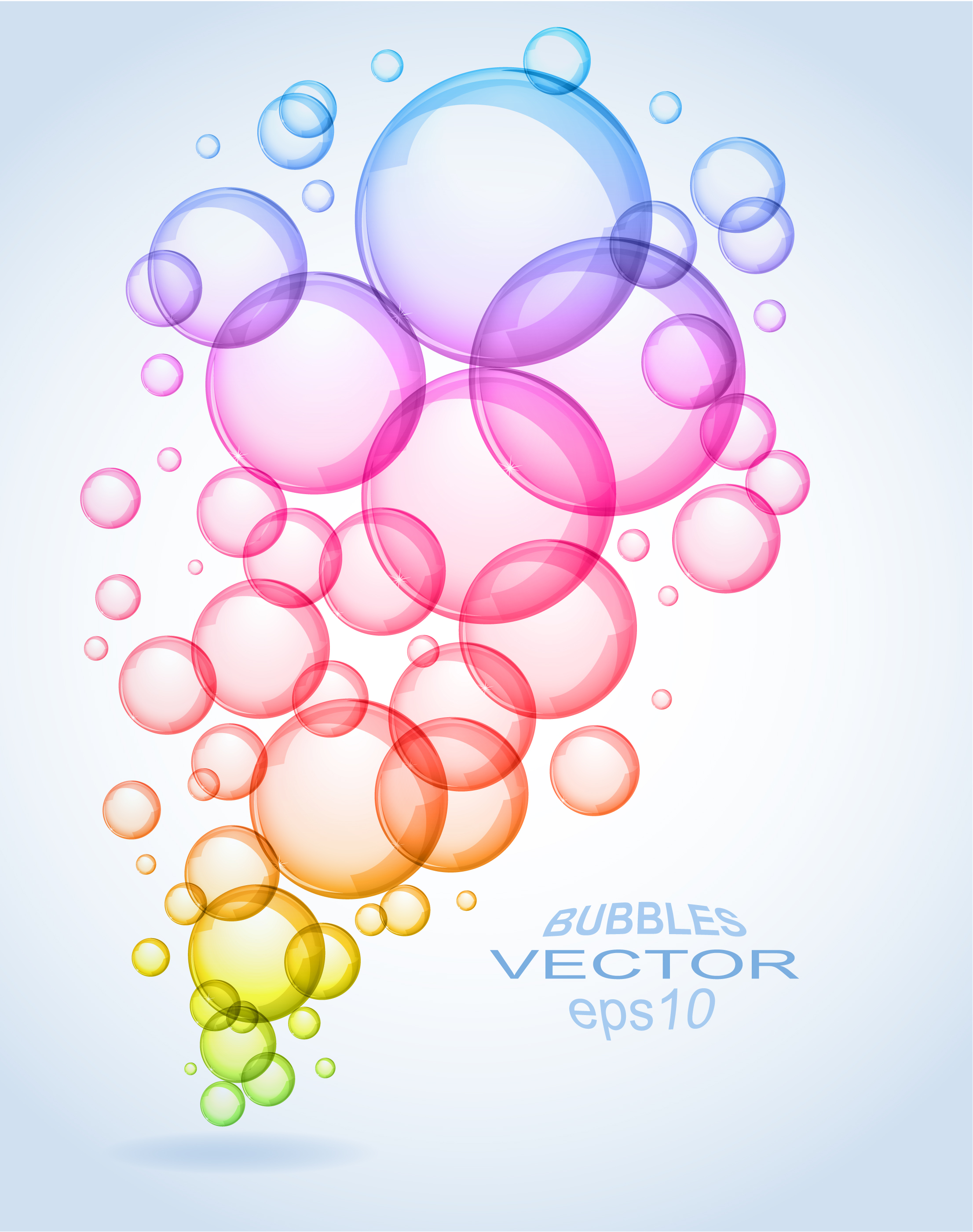 colorful bubbles background vector