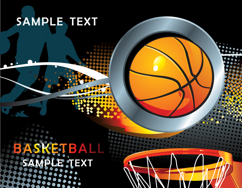 basketball element background vector design