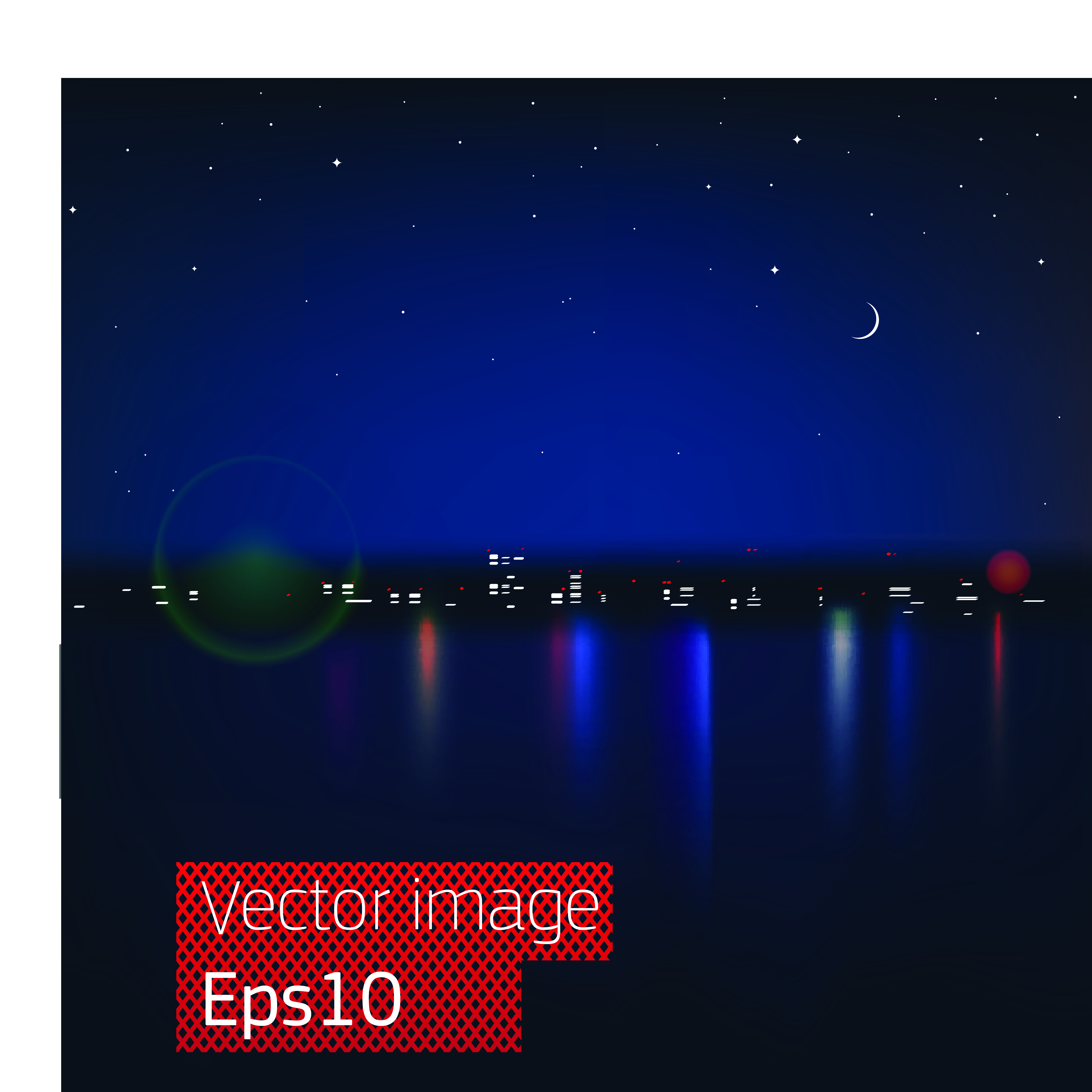 gorgeous night view vectors