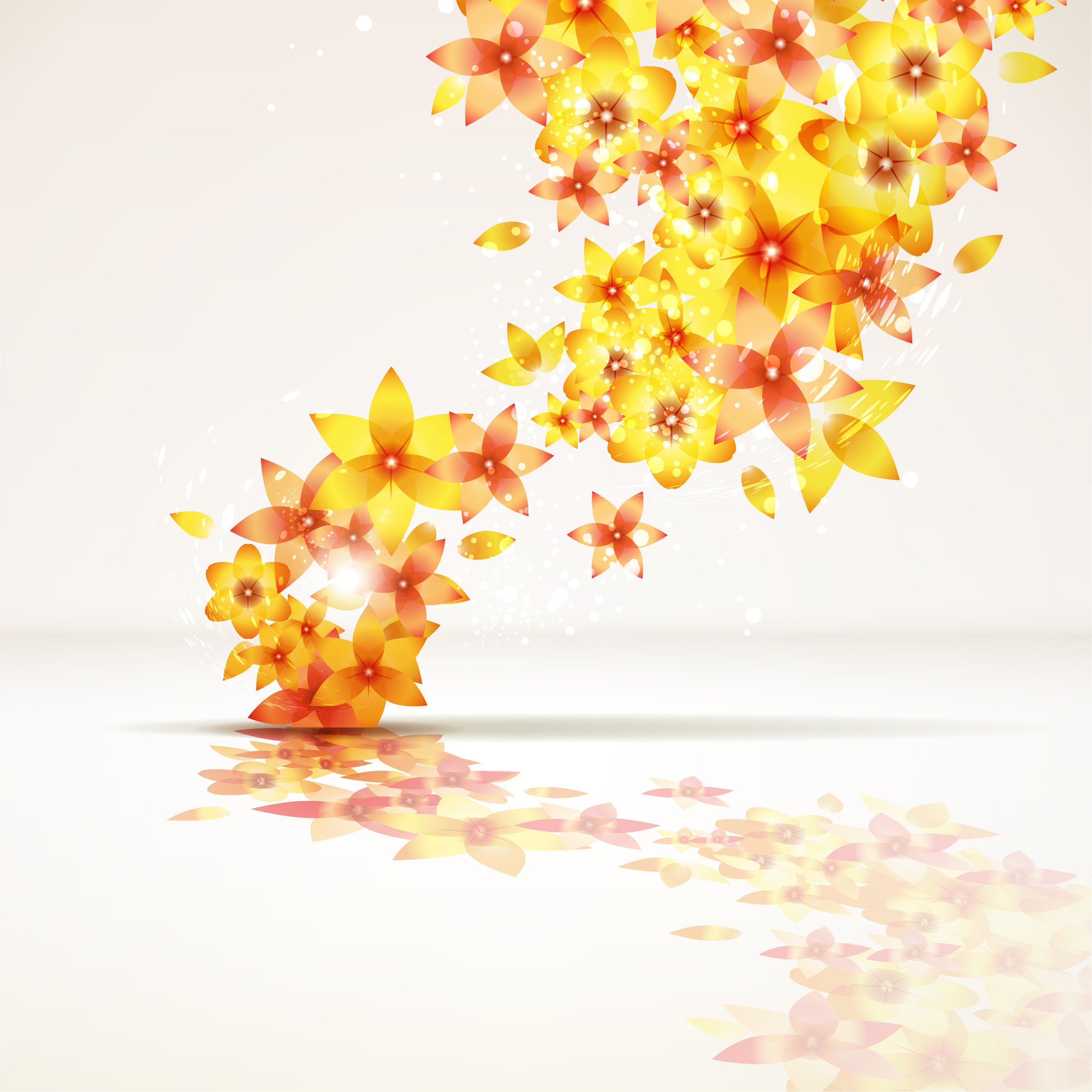 beautiful flowers background creative vector