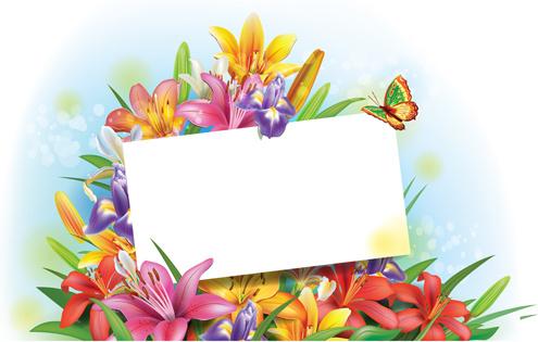 beautiful lilies art background design