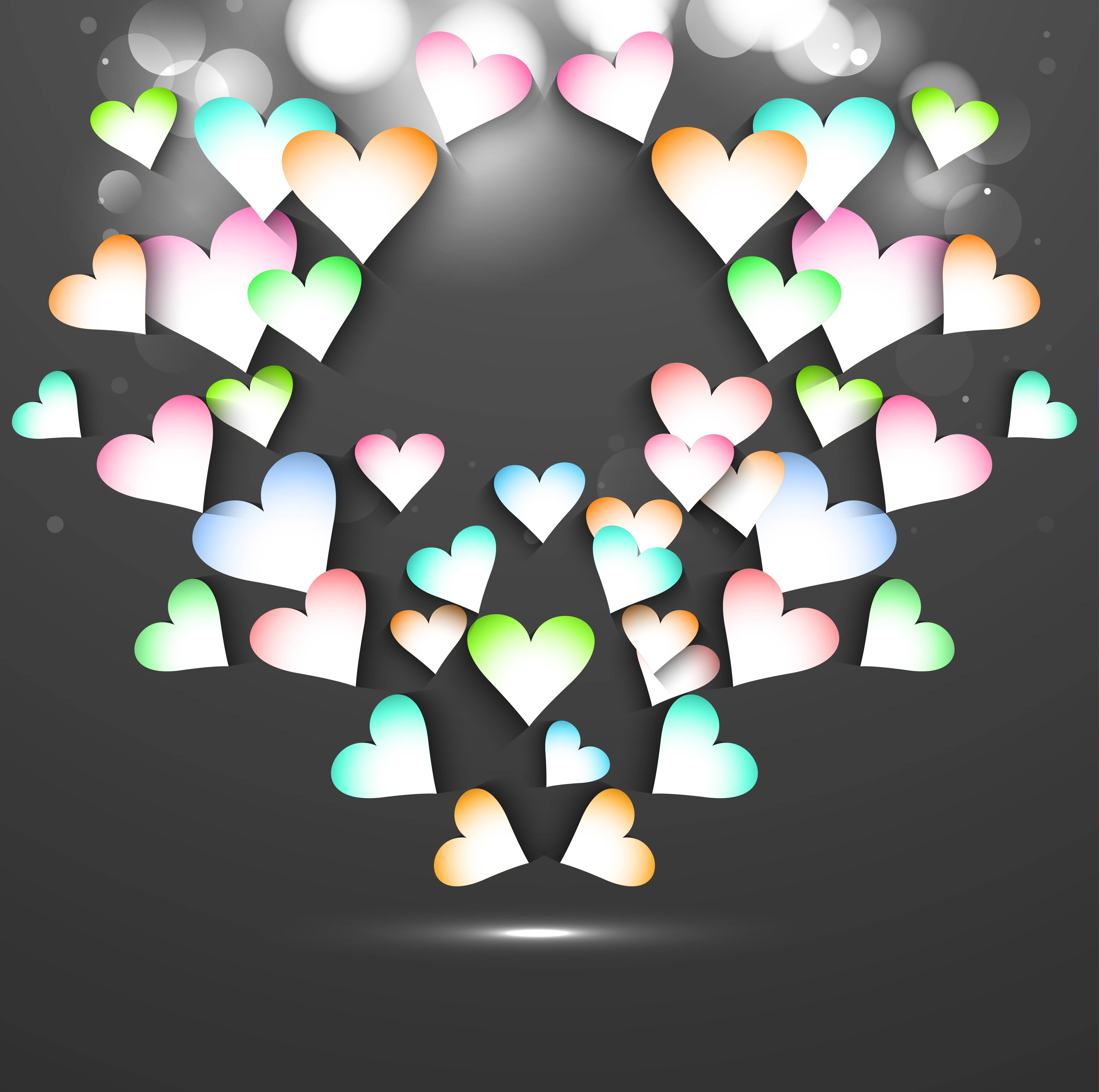 beautiful valentine cards background vector