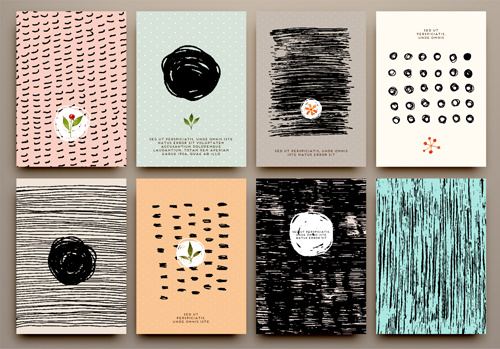 grunge cards design vector