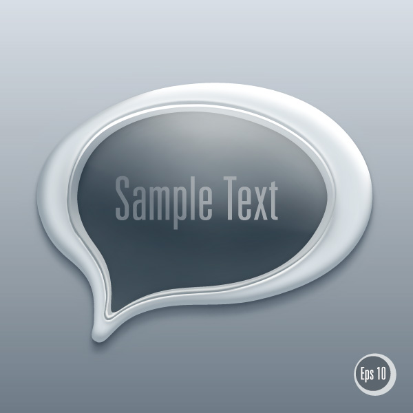 3d speech bubble dialog box vector