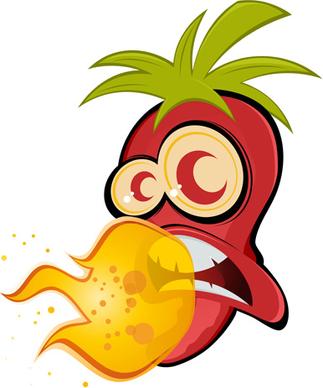 hot chili peppers funny cartoon vectors