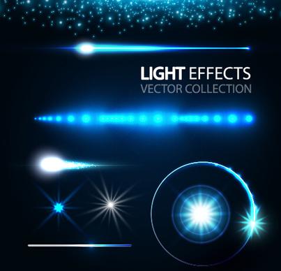 tech light effects vector design