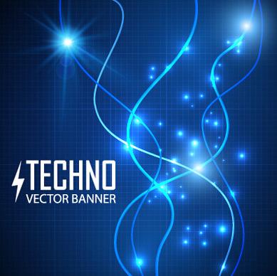 tech light effects vector design