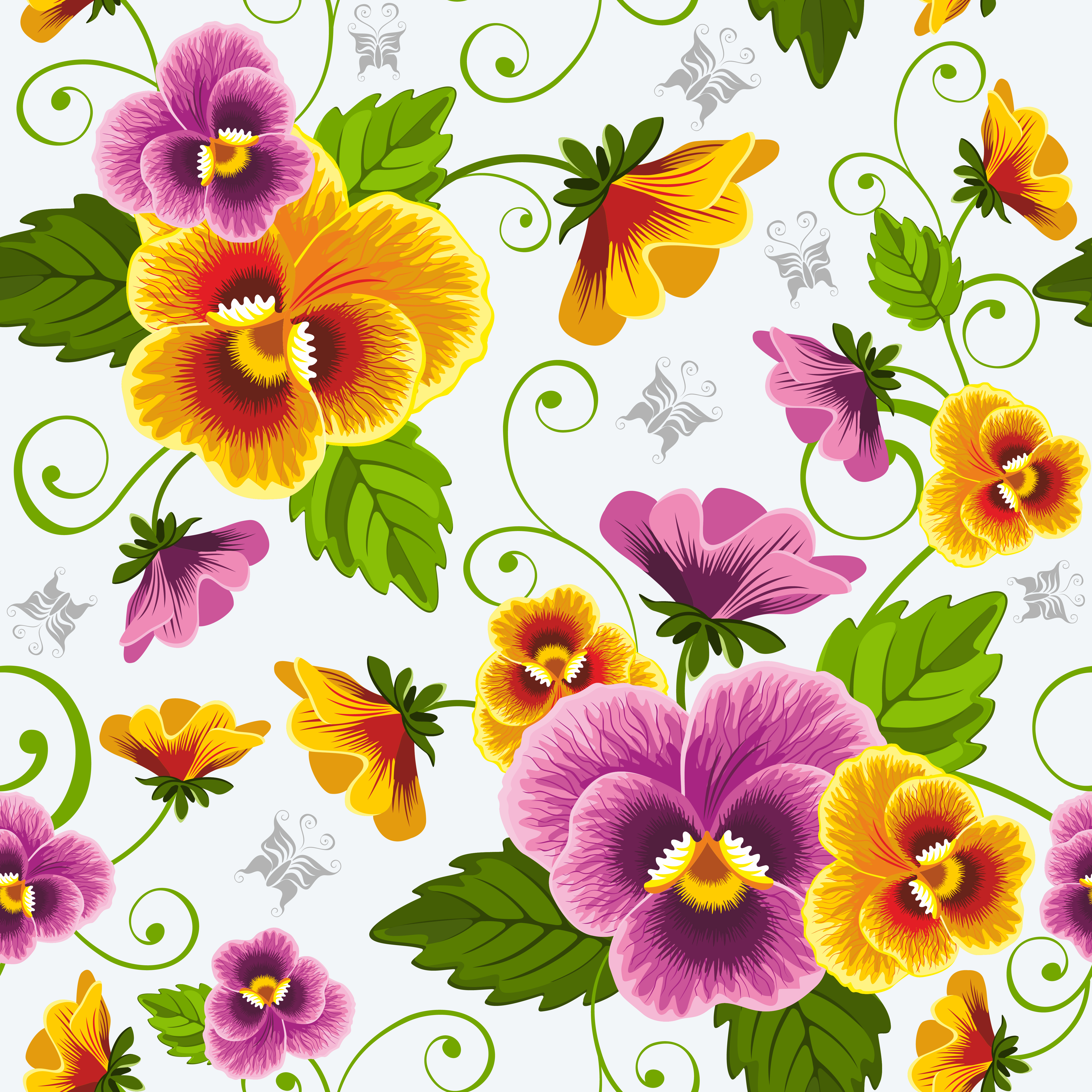 beautiful flowers background art vector