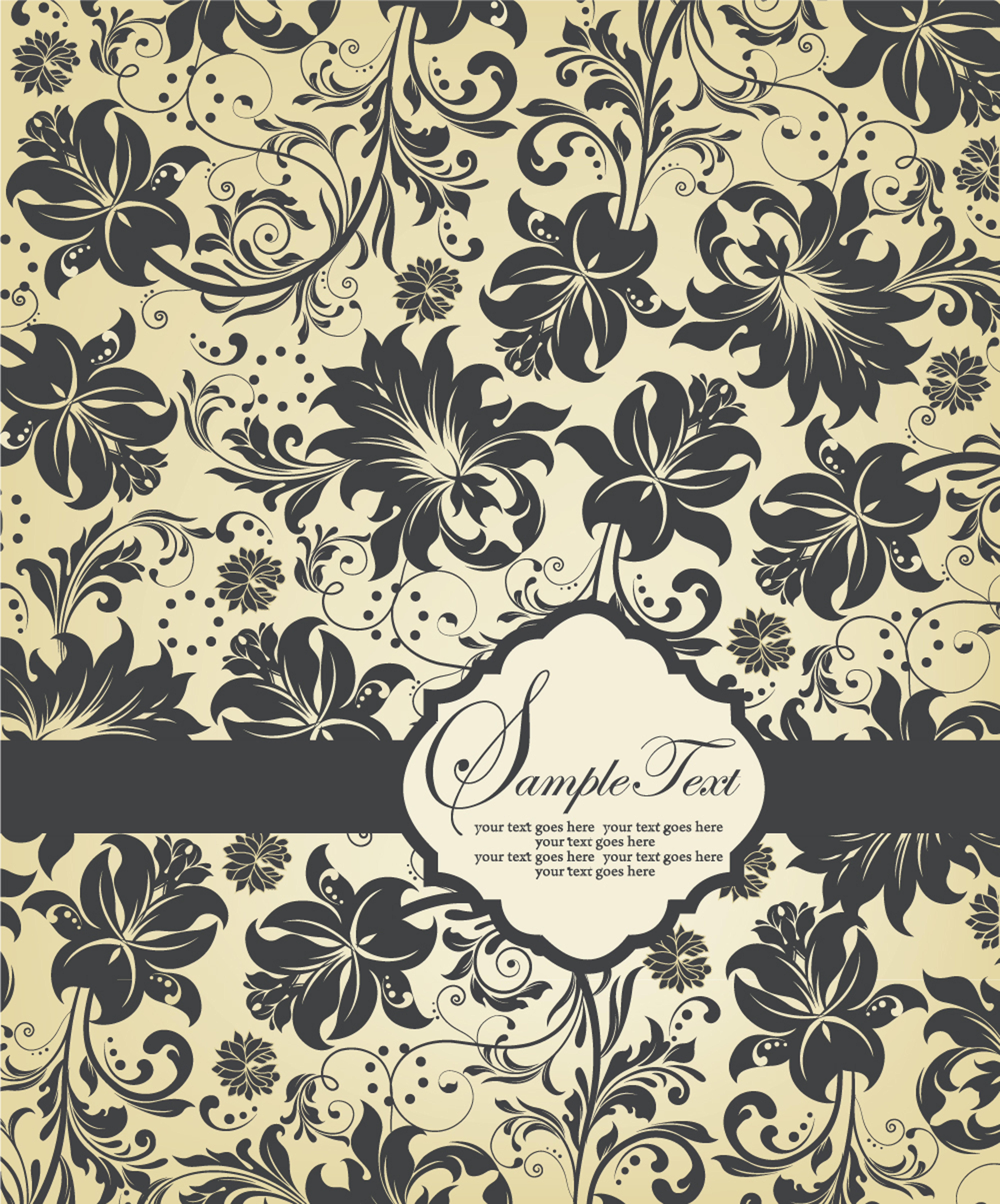 vintage floral pattern background vectors