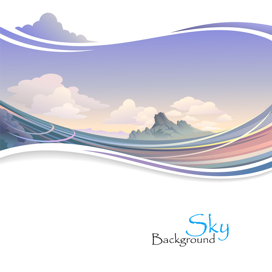 nature sky scenery vector background