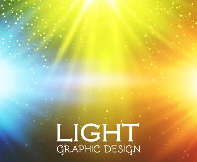 colorful magic light shiny background vector