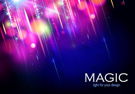 colorful magic light shiny background vector