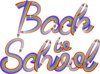 back school wordart creative vector