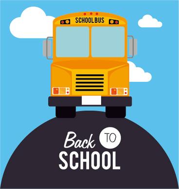 back school cartoon style background vector