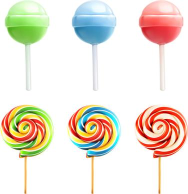 colored candies vector design