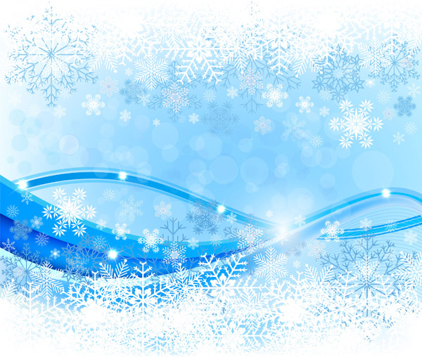 abstract christmas blue background vector