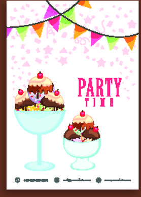 ice cream vintage poster vector