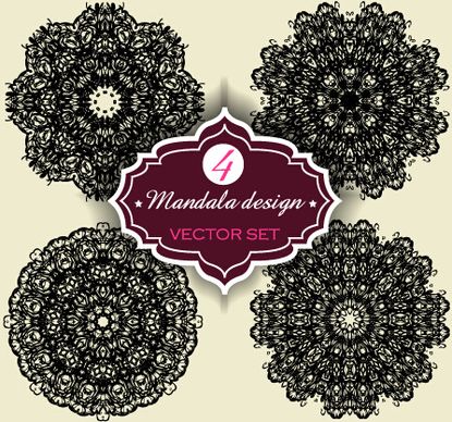 circular mandalas design vector