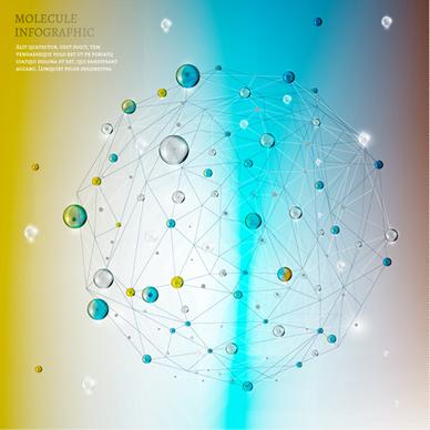 vector molecule infographics template set