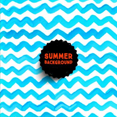 summer watercolor pattern vector