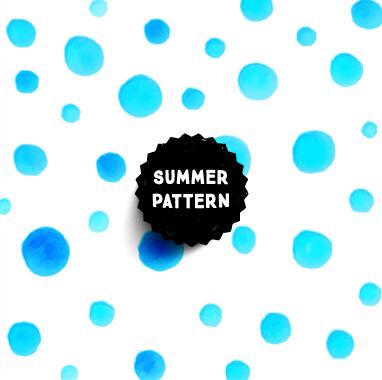 summer watercolor pattern vector