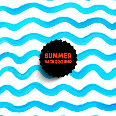 summer watercolor pattern vector